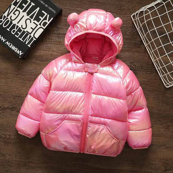 Talveks sobiva kapuutsiga igapäevane laste jope tüdrukutele