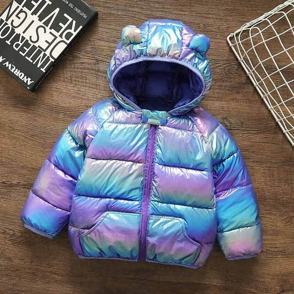 Talveks sobiva kapuutsiga igapäevane laste jope tüdrukutele