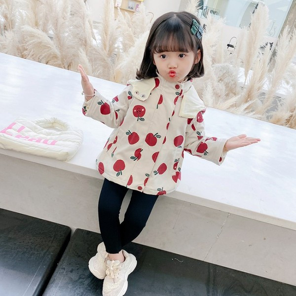 Casual παιδικό μπουφάν με κουκούλα και χρωματικό σχέδιο - κατάλληλο για κορίτσια