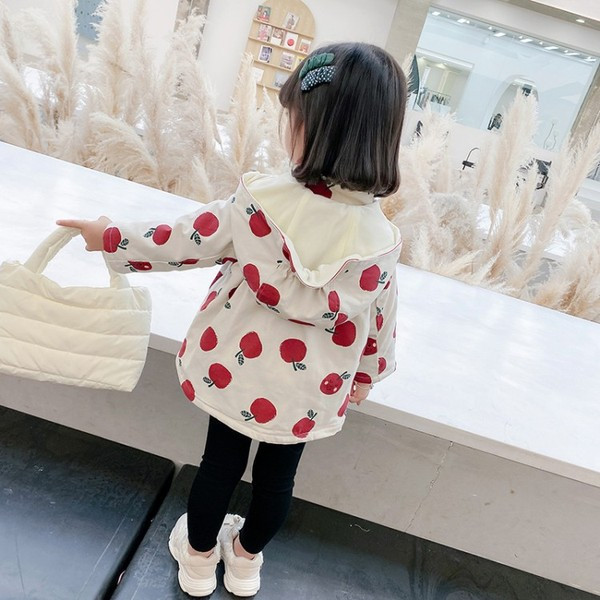 Casual παιδικό μπουφάν με κουκούλα και χρωματικό σχέδιο - κατάλληλο για κορίτσια