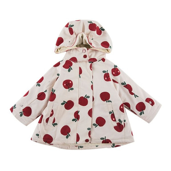 Casual παιδικό μπουφάν με κουκούλα και χρωματικό σχέδιο - κατάλληλο για κορίτσια