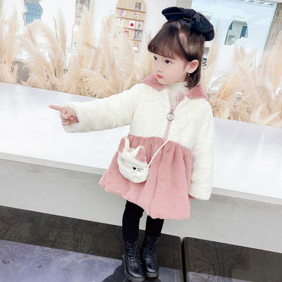 Moodne tõmbluku ja kapuutsiga laste jope, mis sobib tüdrukutele