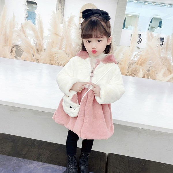 Moodne tõmbluku ja kapuutsiga laste jope, mis sobib tüdrukutele