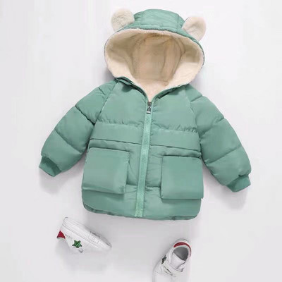 Pehme voodriga ja 3D elemendiga laste jope poistele