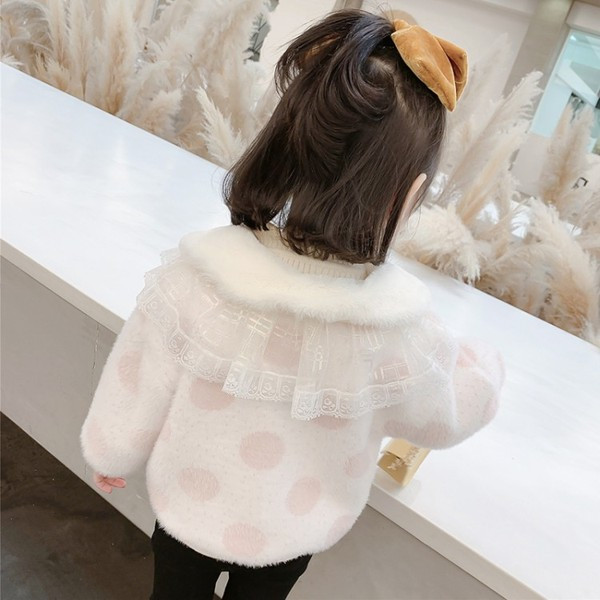 Καθημερινό παιδικό μπουφάν με τούλι και κουμπιά - για κορίτσια