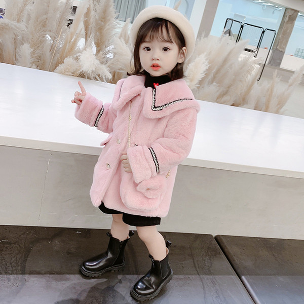 Νέο μοντέλο παιδικό παλτό με οβάλ λαιμόκοψη