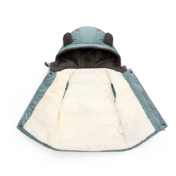 Παιδικό γιλέκο με μαλακή επένδυση και τρισδιάστατο στοιχείο στην κουκούλα