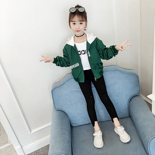 Kapuutsiga laste sügisjope tüdrukutele