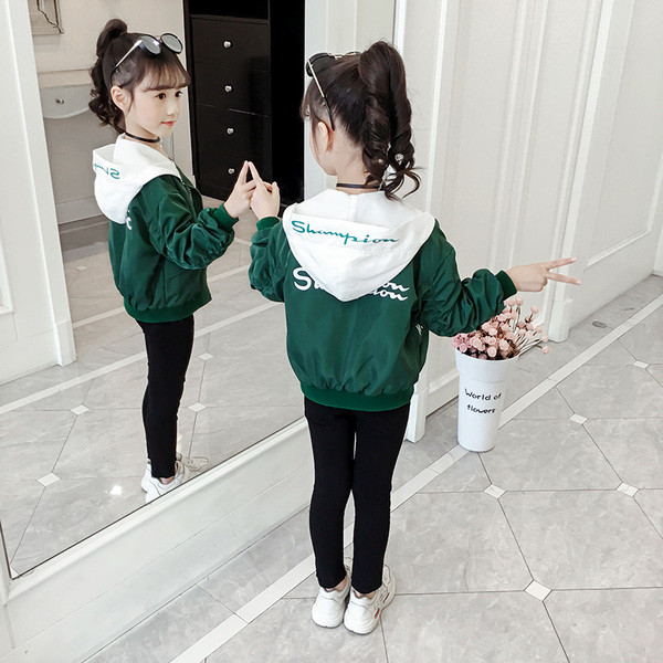 Kapuutsiga laste sügisjope tüdrukutele