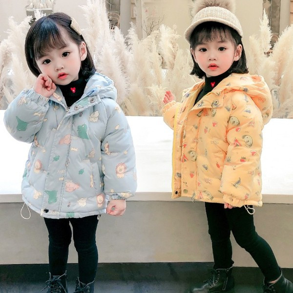 Casual παιδικό μπουφάν με φερμουάρ και χρωματιστό σχέδιο κατάλληλο για κορίτσια