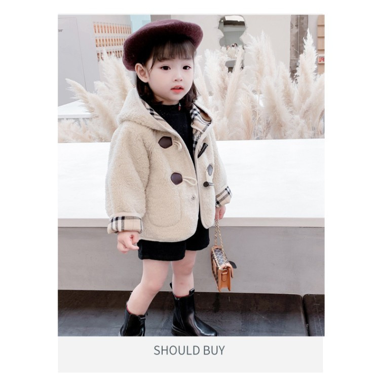 Beeži värvi kapuutsiga ja nööpidega laste sulejope