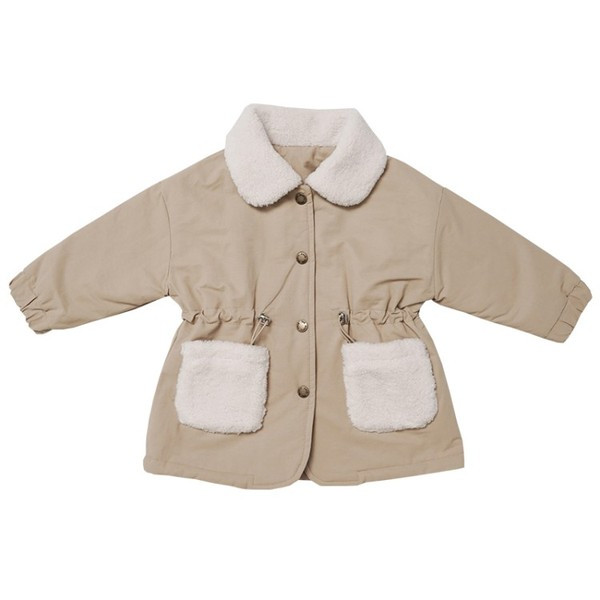 Moodne sule ja nööpidega laste jope - tüdrukutele