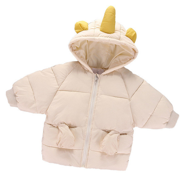 Laste jope tüdrukutele ja poistele, mille kapuutsil on 3D element