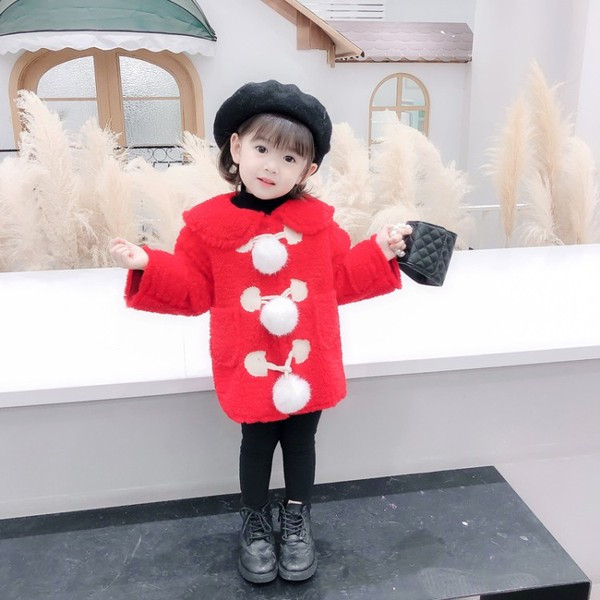 Μοντέρνο παιδικό μπουφάν με τσέπες - για κορίτσια