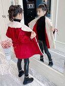 Pehme voodriga talvine laste pikk jope