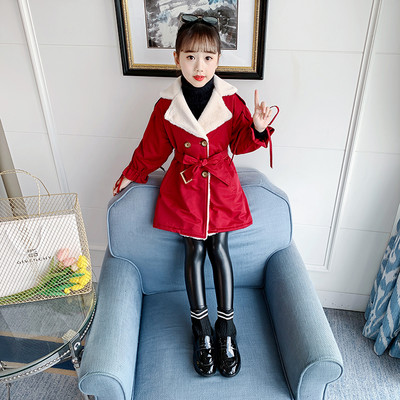 Pehme voodriga talvine laste pikk jope