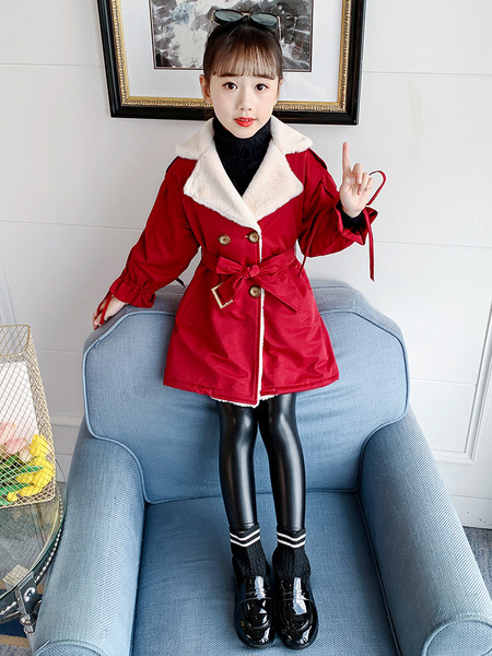 Pehme voodriga talvine laste pikk jope