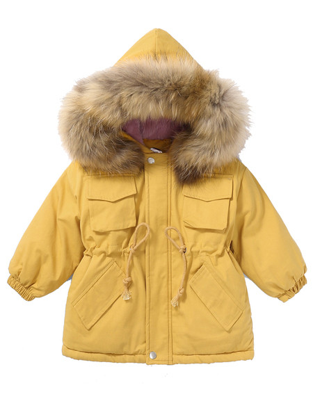 Laste jope tüdrukutele parka tüüpi vöökoha ühendusega - pehme vooder