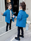 Παιδικό χειμερινό μπουφάν μακρύ μοντέλο και τσέπες