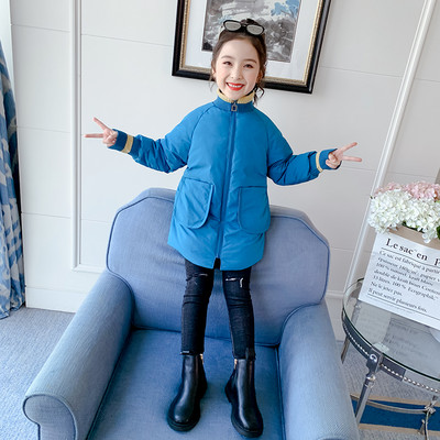 Παιδικό χειμερινό μπουφάν μακρύ μοντέλο και τσέπες