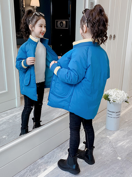 Παιδικό χειμερινό μπουφάν μακρύ μοντέλο και τσέπες