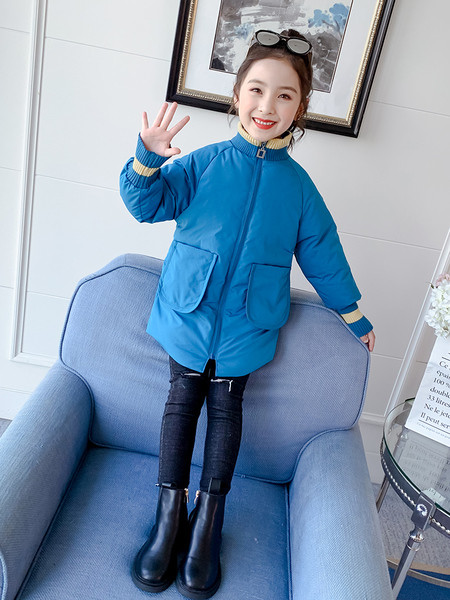 Παιδικό χειμερινό μπουφάν μακρύ μοντέλο και τσέπες