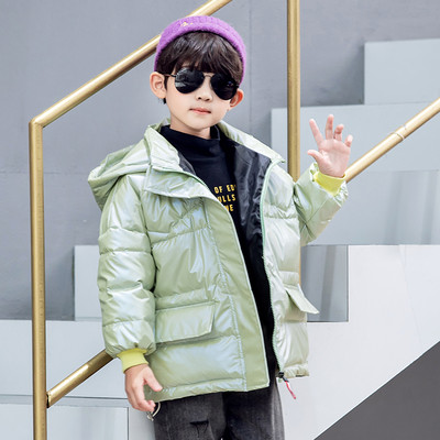 Παιδικό μπουφάν για κορίτσια και αγόρια με κουμπιά και φερμουάρ φαρδύ μοντέλο