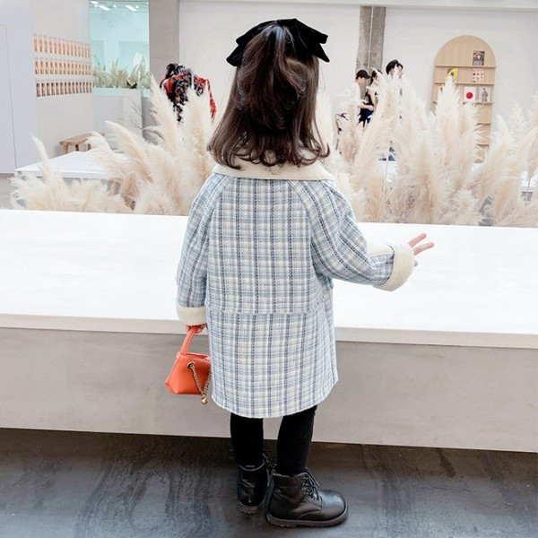 Καθημερινό παιδικό μπουφάν με κουμπιά και απαλή επένδυση για κορίτσια