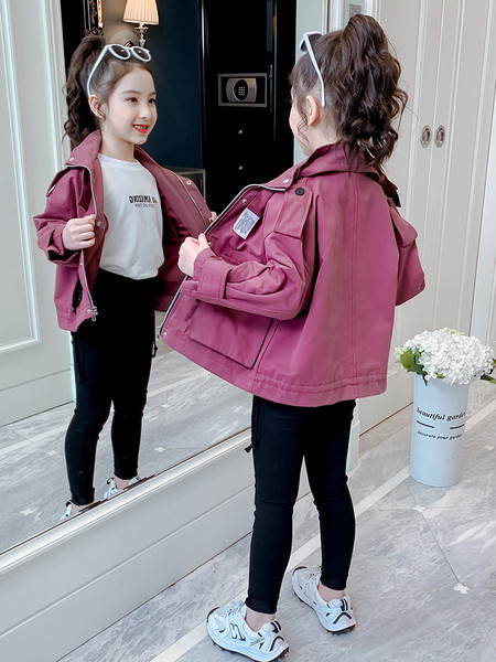 Laste sügisjope tüdrukutele taskutega