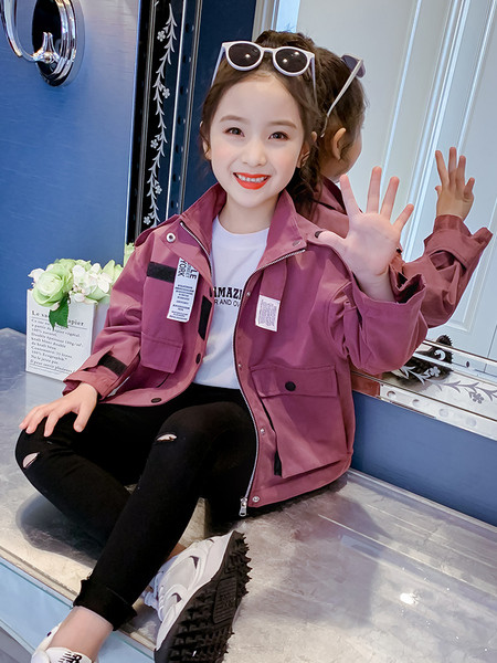 Laste sügisjope tüdrukutele taskutega