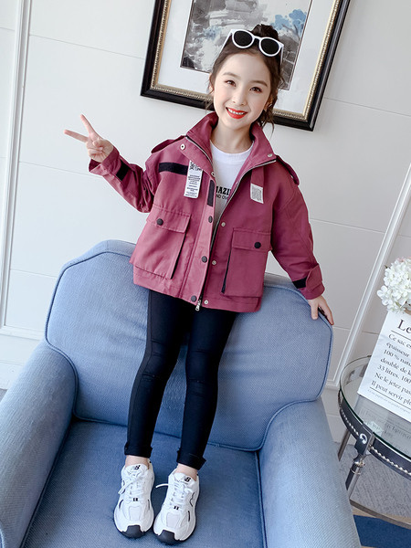 Laste sügisjope tüdrukutele taskutega