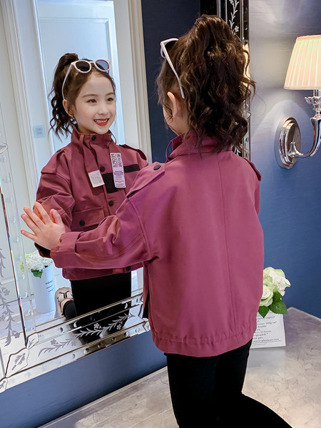 Laste sügisjope tüdrukutele taskutega