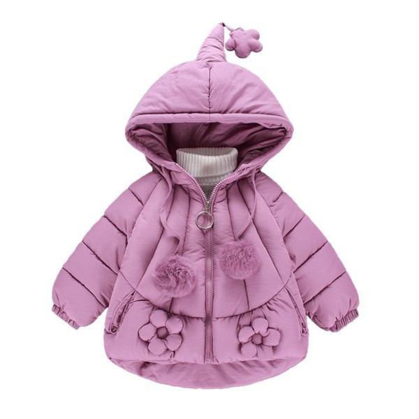 Tüdrukutele sobiv igapäevane lukuga ja udusulgedega laste jope