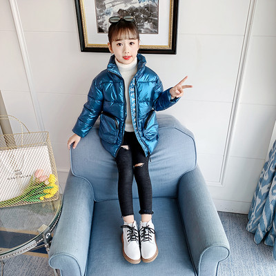 Παιδικό χειμερινό μπουφάν χωρίς κουκούλα για κορίτσια