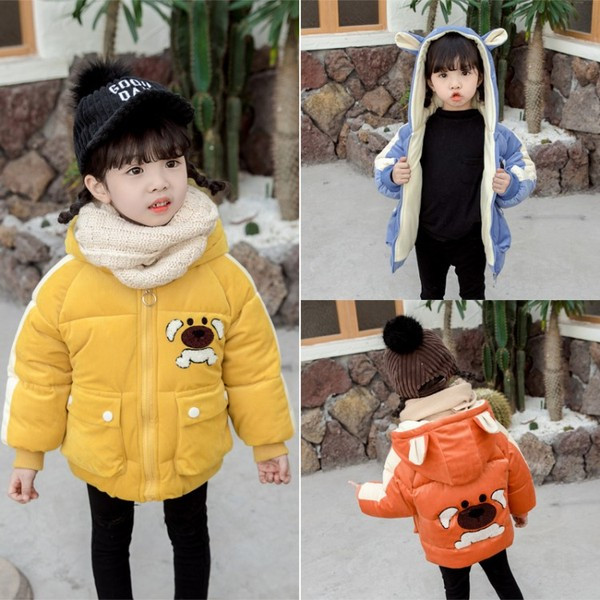 Καθημερινό παιδικό μπουφάν με κέντημα και κουκούλα - για κορίτσια και αγόρια