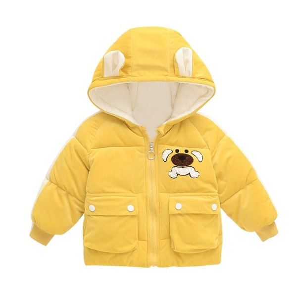 Καθημερινό παιδικό μπουφάν με κέντημα και κουκούλα - για κορίτσια και αγόρια
