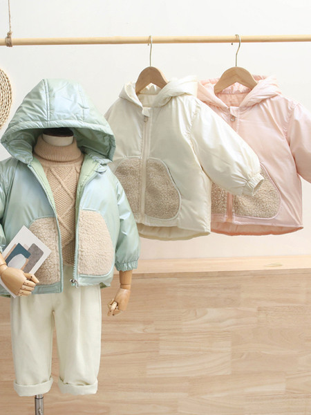 Tõmbluku ja kapuutsiga laste jope tüdrukutele