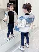 Kapuutsiga ja udusulega laste talvejope