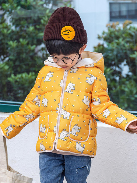 Πολύχρωμο παιδικό μπουφάν για κορίτσια με τσέπες και φερμουάρ