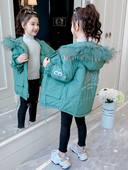 Talvine kapuutsiga laste jope tüdrukutele