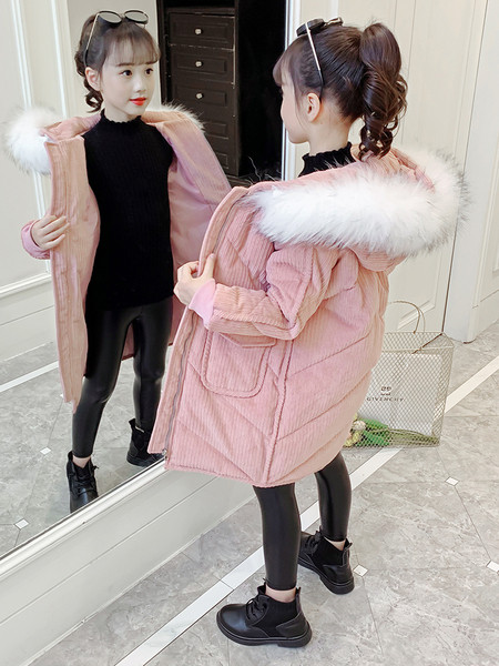 Zimska dječja duga jakna s kapuljačom