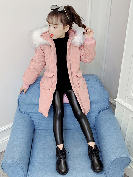 Zimska dječja duga jakna s kapuljačom