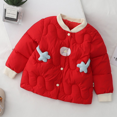 Dječja jakna za djevojčice s gumbima i 3D elementom