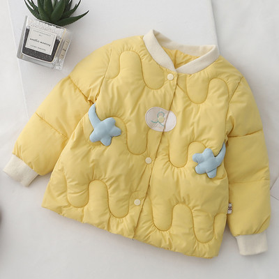 Dječja jakna za djevojčice s gumbima i 3D elementom