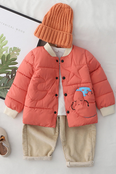 Φθινοπωρινό  παιδικό μπουφάν για κορίτσια με κουμπιά