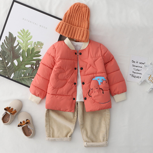 Φθινοπωρινό  παιδικό μπουφάν για κορίτσια με κουμπιά