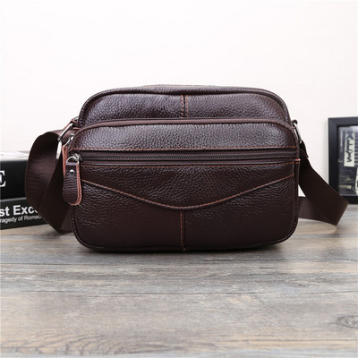 Mažas vyriškas praktiškas trijų modelių krepšys iš eko odos