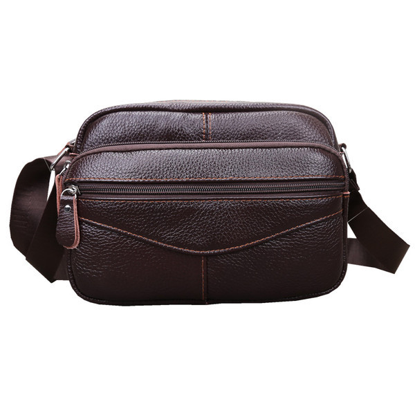 Mažas vyriškas praktiškas trijų modelių krepšys iš eko odos