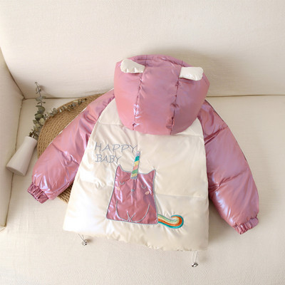 Детско яке за момичета и момчета с качулка и джобове