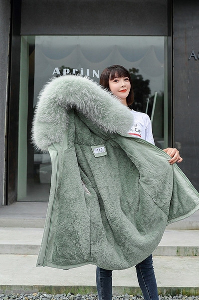 Дамскo зимно топло яке с цветен пух в различни цветове с качулка в зелено, черно,сиво, синьо